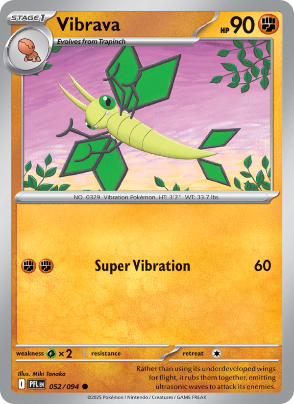 Vibrava #052/094 | Phantasmal Flames | Pokémon TCG