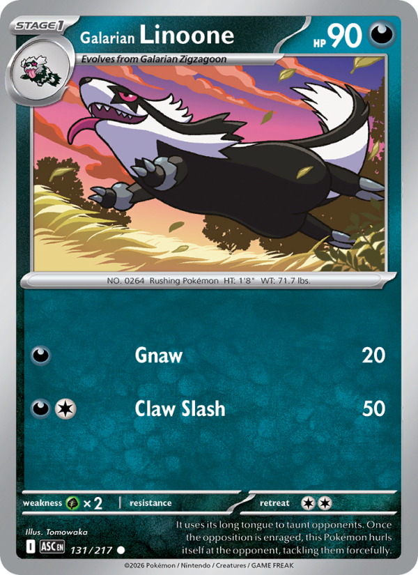 Galarian Linoone (Dusk Ball) #131/217 | Ascended Heroes | Pokémon TCG