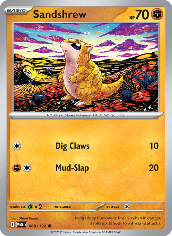 Sandshrew #068/132 | Mega Evolution | Pokémon TCG