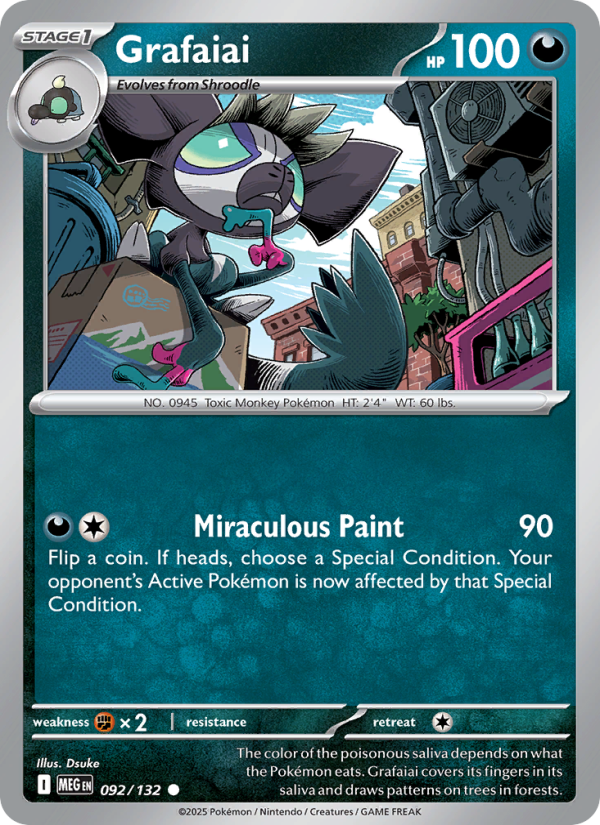Grafaiai #092/132 | Mega Evolution | Pokémon TCG