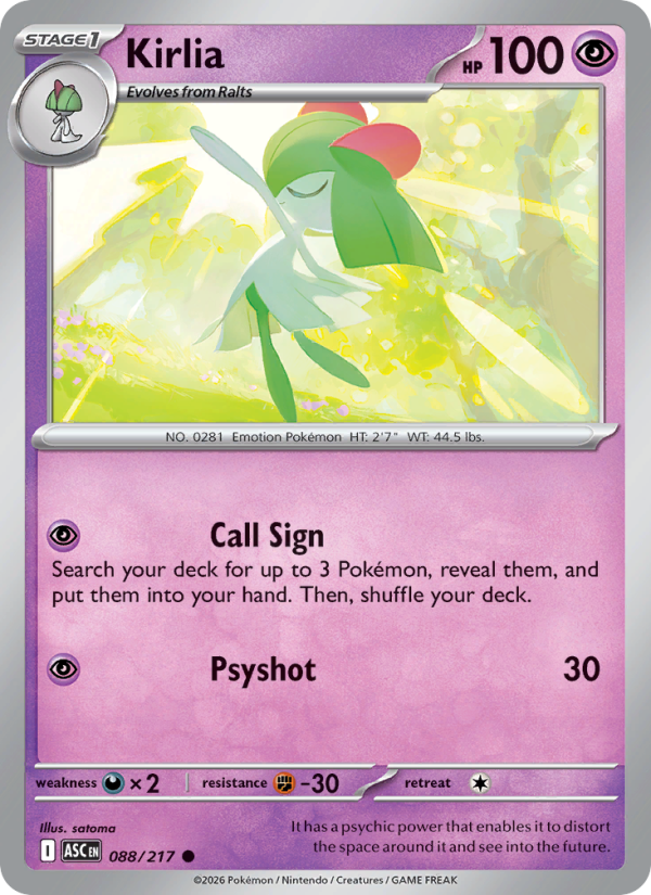 Kirlia #088/217 | Ascended Heroes | Pokémon TCG