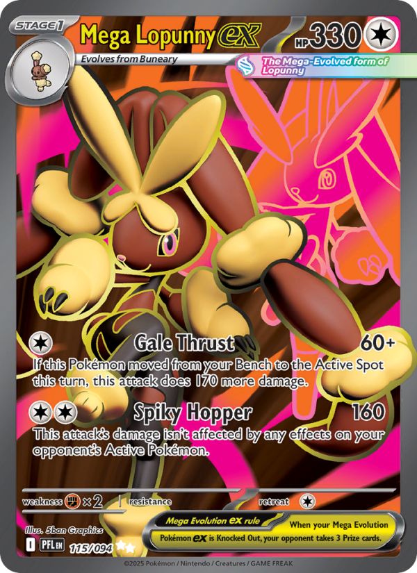Mega Lopunny ex #115/094 | Phantasmal Flames | Pokémon TCG