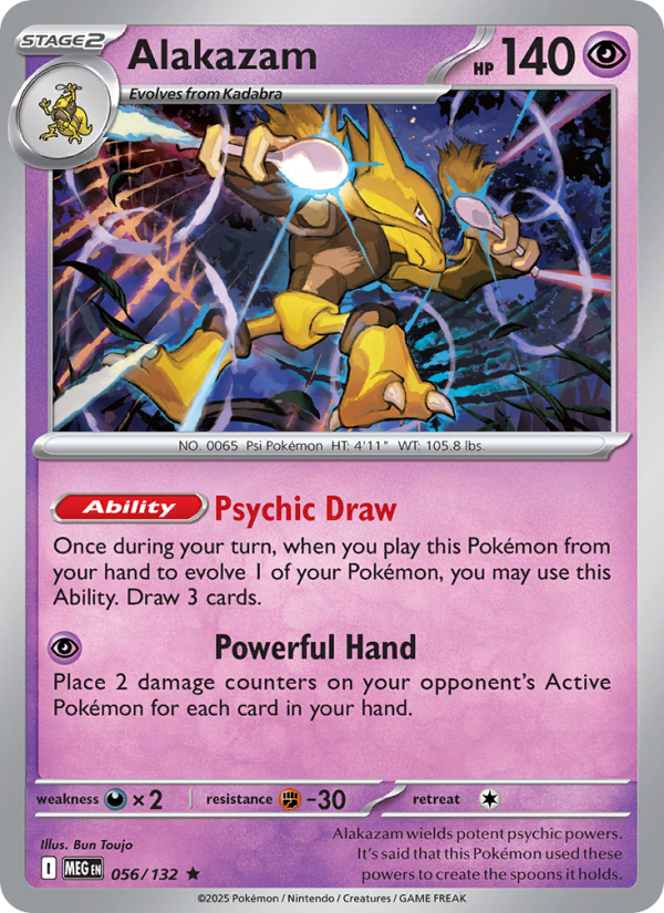 Alakazam #056/132 | Mega Evolution | Pokémon TCG