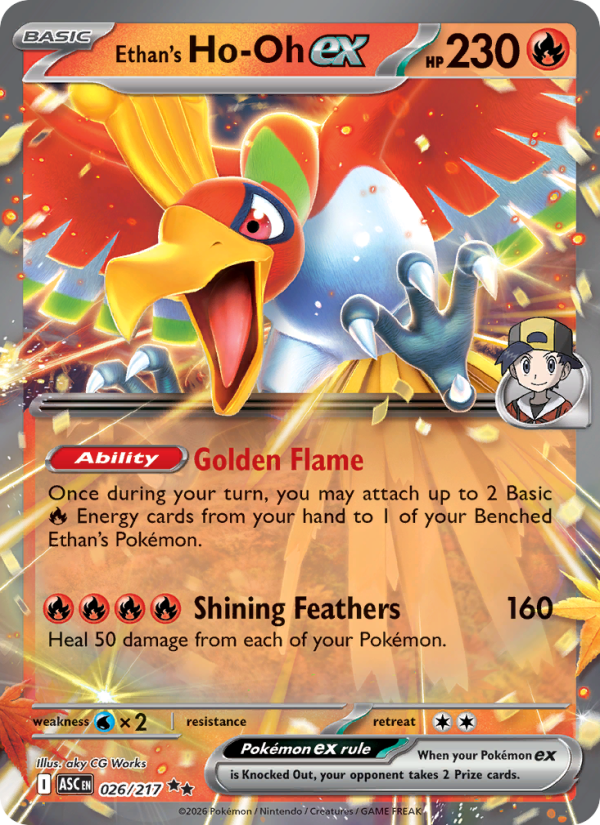 Ethan's Ho-Oh ex #026/217 | Ascended Heroes | Pokémon TCG