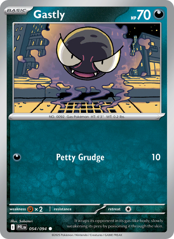 Gastly #054/094 | Phantasmal Flames | Pokémon TCG