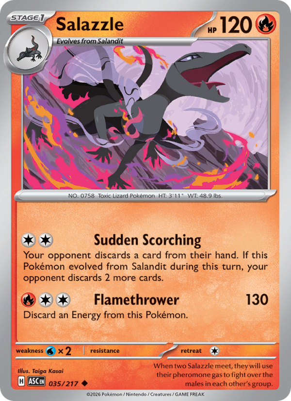 Salazzle (Energy Symbol Pattern) #035/217 | Ascended Heroes | Pokémon TCG