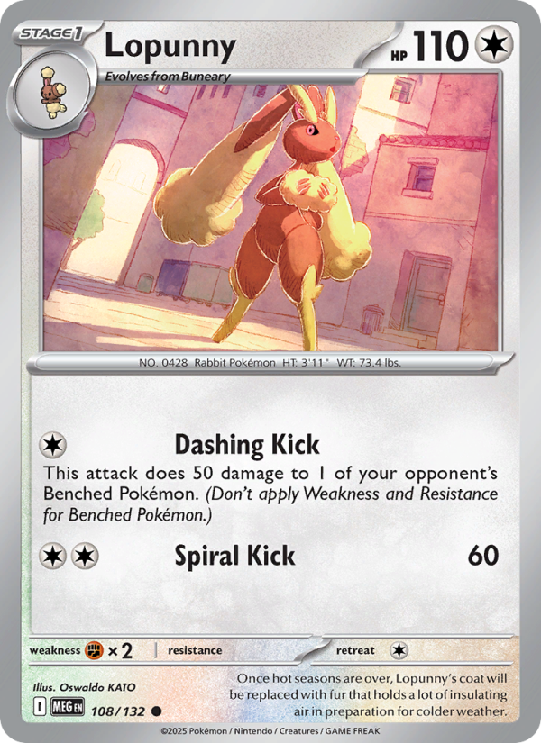 Lopunny #108/132 | Mega Evolution | Pokémon TCG