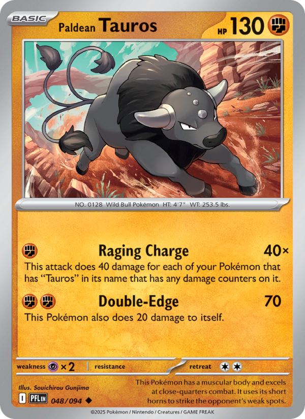 Paldean Tauros #048/094 | Phantasmal Flames | Pokémon TCG