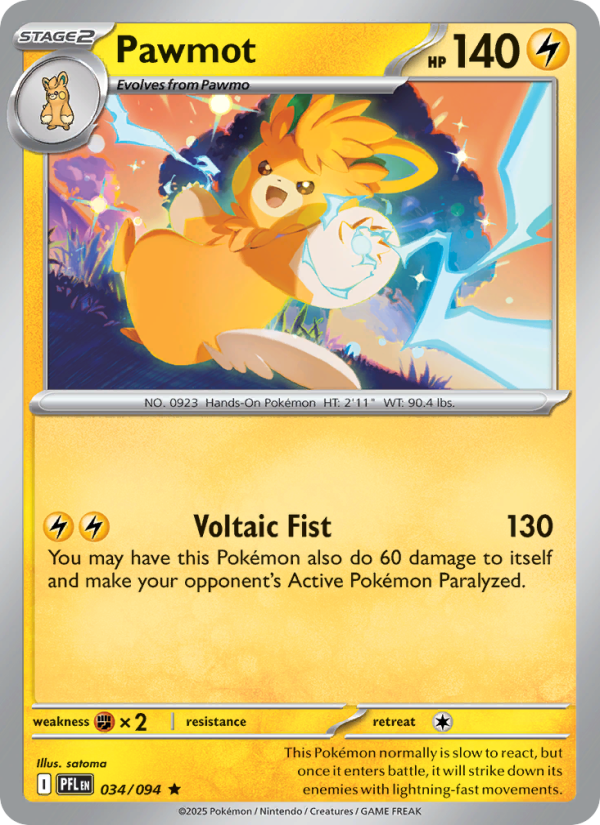 Pawmot #034/094 | Phantasmal Flames | Pokémon TCG