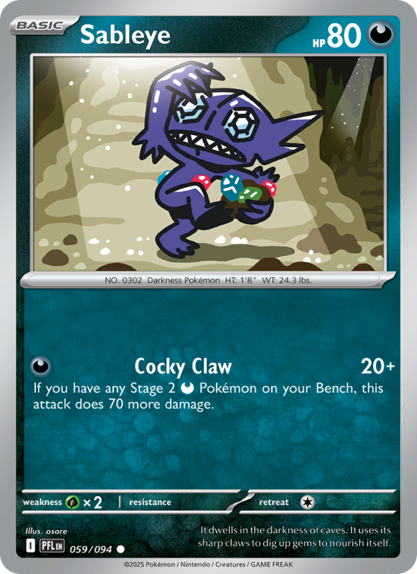 Sableye #059/094 | Phantasmal Flames | Pokémon TCG