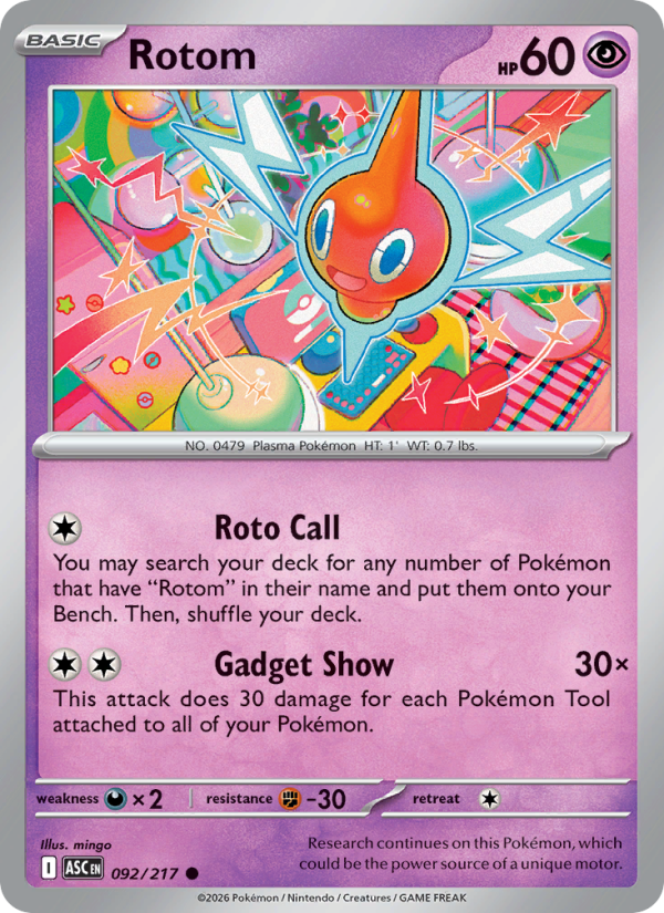 Rotom #092/217 | Ascended Heroes | Pokémon TCG