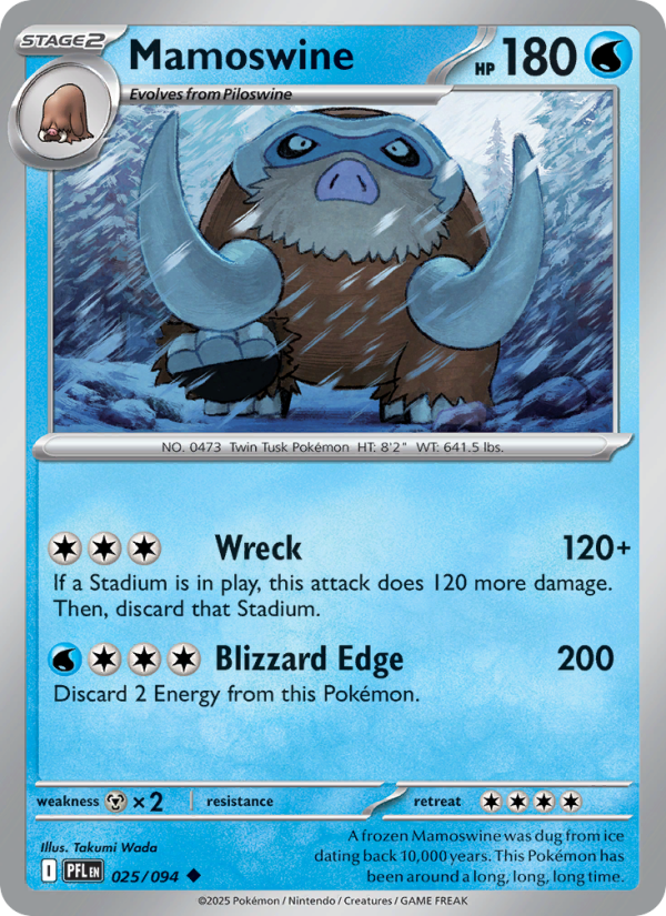 Mamoswine #025/094 | Phantasmal Flames | Pokémon TCG