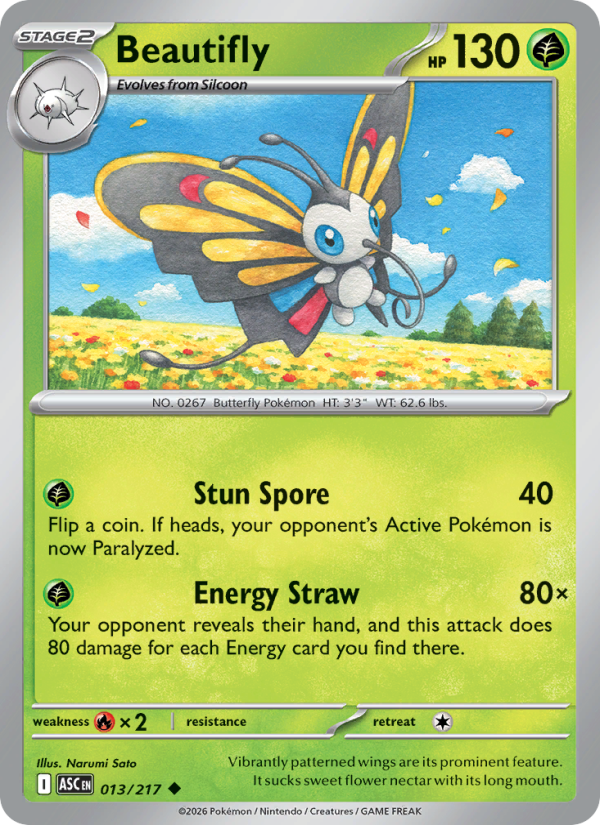 Beautifly #013/217 | Ascended Heroes | Pokémon TCG