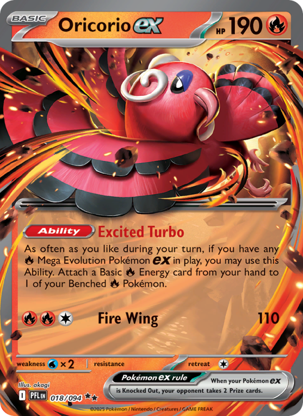 Oricorio ex #018/094 | Phantasmal Flames | Pokémon TCG