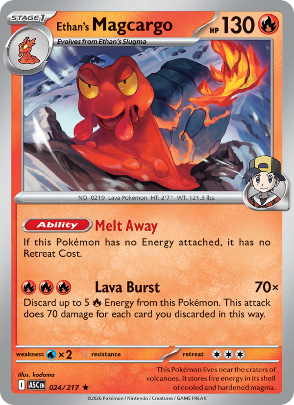 Ethan's Magcargo (Poke Ball) #024/217 | Ascended Heroes | Pokémon TCG