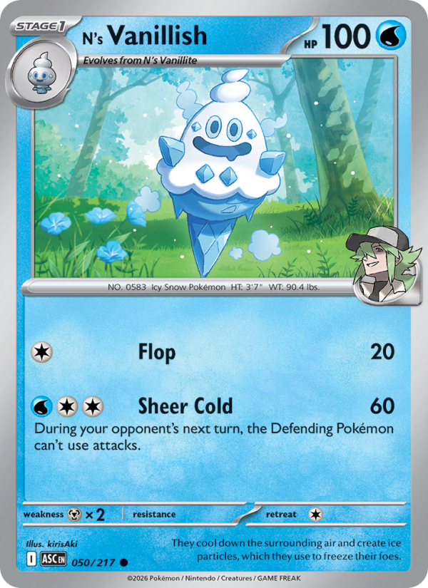 N's Vanillish #050/217 | Ascended Heroes | Pokémon TCG