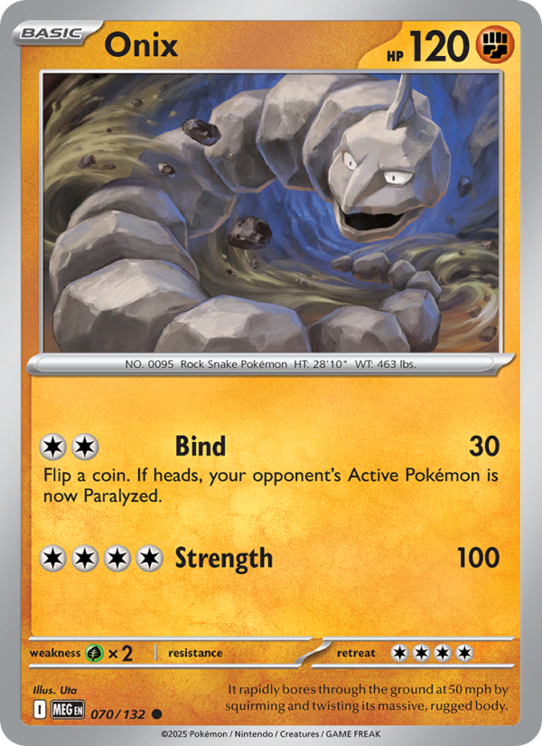 Onix #070/132 | Mega Evolution | Pokémon TCG