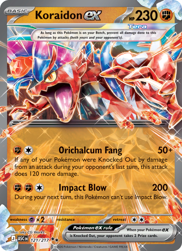 Koraidon ex #121/217 | Ascended Heroes | Pokémon TCG