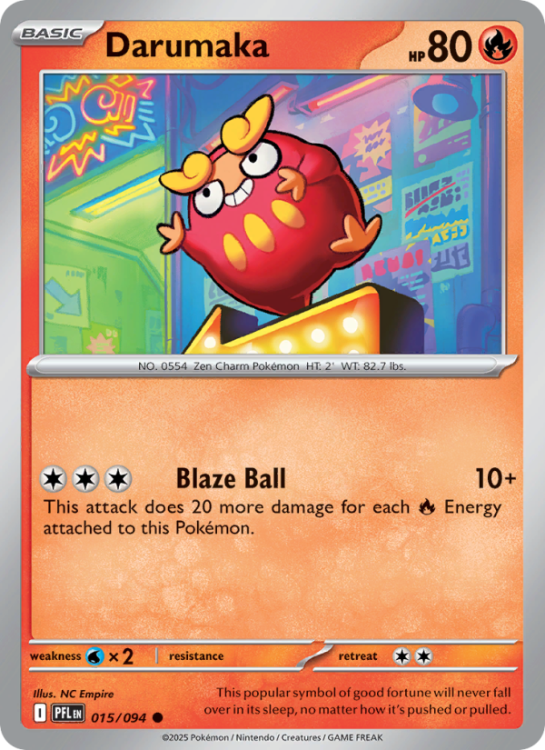 Darumaka #015/094 | Phantasmal Flames | Pokémon TCG