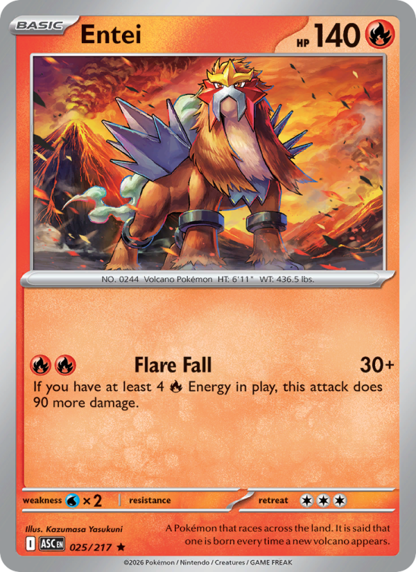 Entei #025/217 | Ascended Heroes | Pokémon TCG