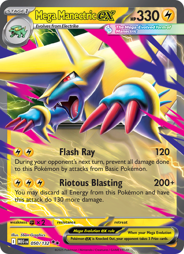 Mega Manectric ex #050/132 | Mega Evolution | Pokémon TCG