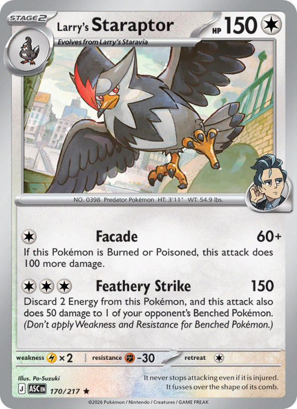 Larry's Staraptor (Poke Ball) #170/217 | Ascended Heroes | Pokémon TCG